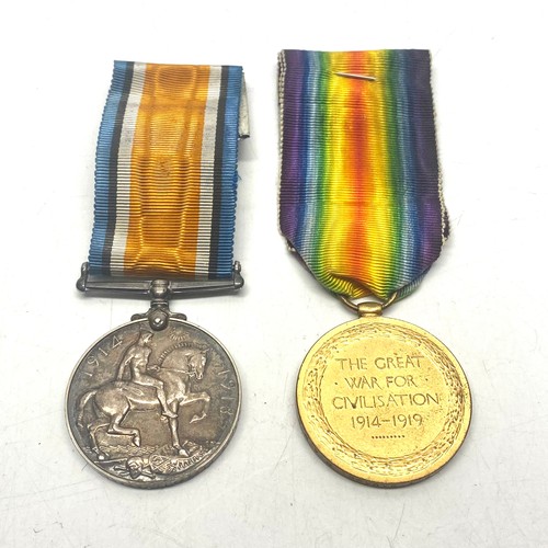 914 - Two WW1 Medals, a British War Medal and Victory,  awarded to Fredrick Savage Royal Army Medical Corp... 