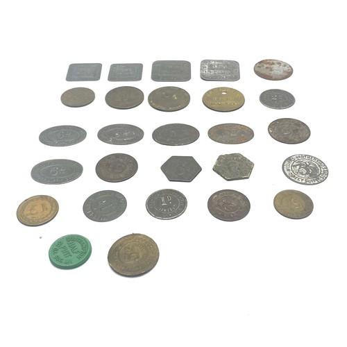 921 - Collection of tokens and cheques (appox 25)