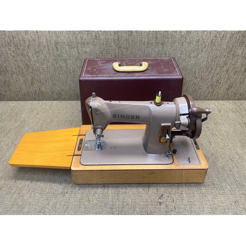 1065 - vintage singer 185k sewing machine with original box 1950s.