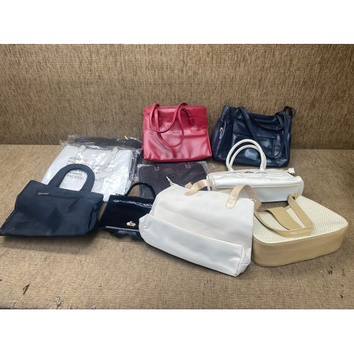 164 - mixed selection of ladies handbags and shoulder bags.