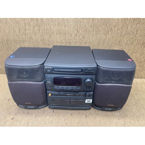 169 - aiwa super T-bass hi-fi system.