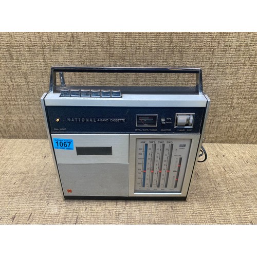 1067 - national 4 band radio cassette player.