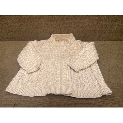 497 - hand knitted seamans cardigan.