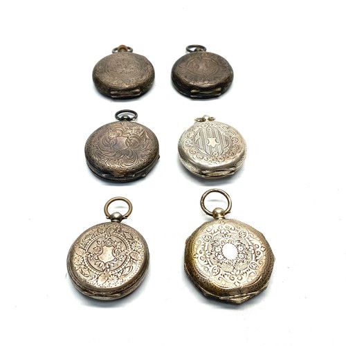 958 - Collection of 6 ladies silver cased pocket watches S&R.