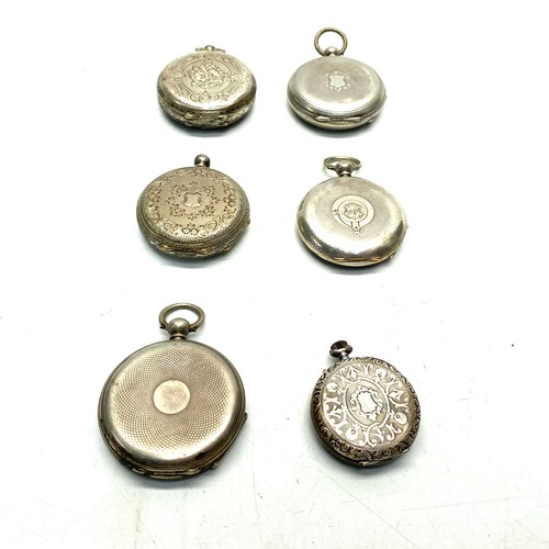 958C - Collection of 6 ladies silver cased pocket watches S&R.