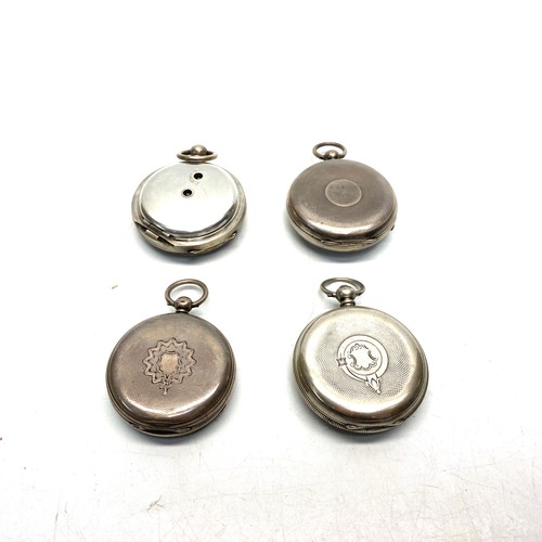 959A - Collection of 4 silver pocket watches including: R. Showering.