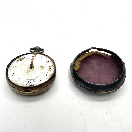 960E - George III HM Silver Verge Fusee cases pocket watch.