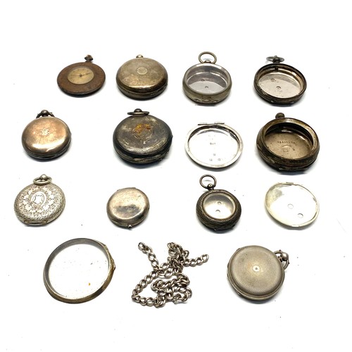 962A - Collection of silver pocket watch cases.