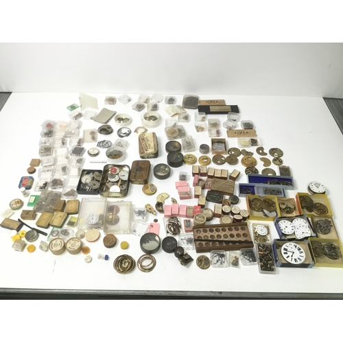 963E - Large amount of watch spare’s including faces, mechanisms and wheels