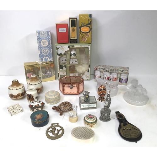 26 - A selection of perfumes and beauty products, Wade tortoise and other collectibles