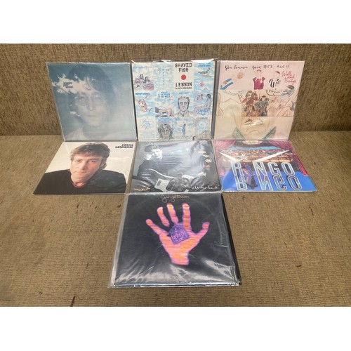 1018 - Collection of vinyl LP records: John Lennon, Paul McCartney and George Harrison.