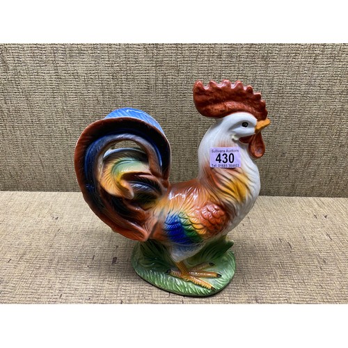 430 - vintage hand painted ceramic rooster.