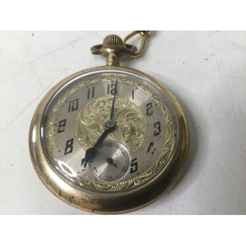 870 - Two gold plate pocket watches one running Nidor watch company and Dennison watch case company both w... 