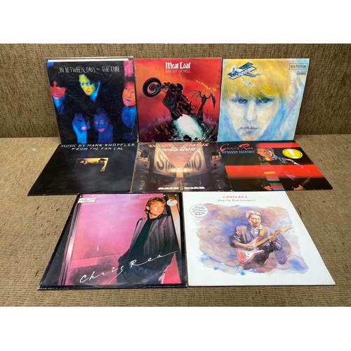 677 - Collection of vinyl LP records including: The Cure, Meat Loaf and Status Quo.