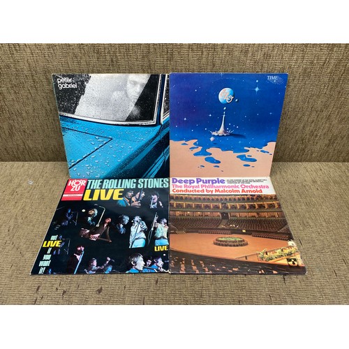 685 - Collection of vinyl LP records including: Peter Gabriel, The Rolling Stone and Deep Purple.