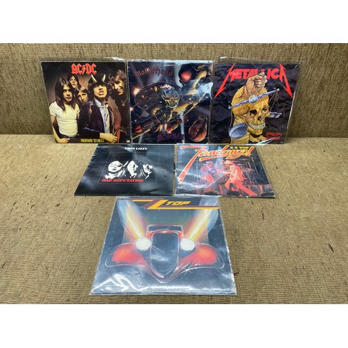 690 - Collection of vinyl LP records including: AC/DC, thin lizzy, motor head and ZZ top.