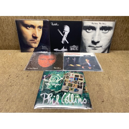 697 - Collection of vinyl LP records by phil collins.