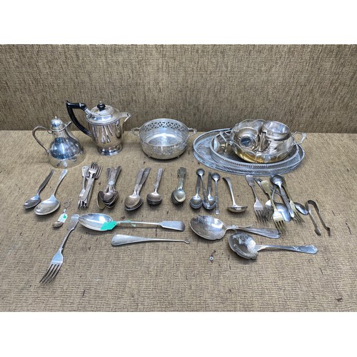 96 - Large quantity of silver plate.