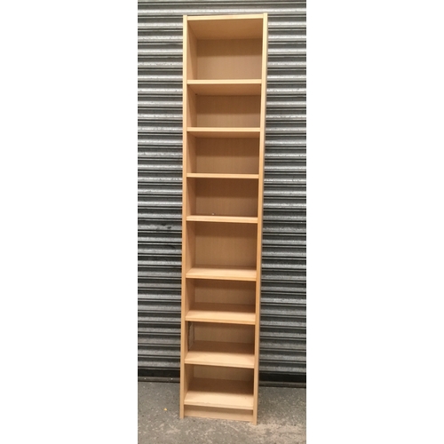 87 - Slimline modern bookcase 200cm x 40 cm