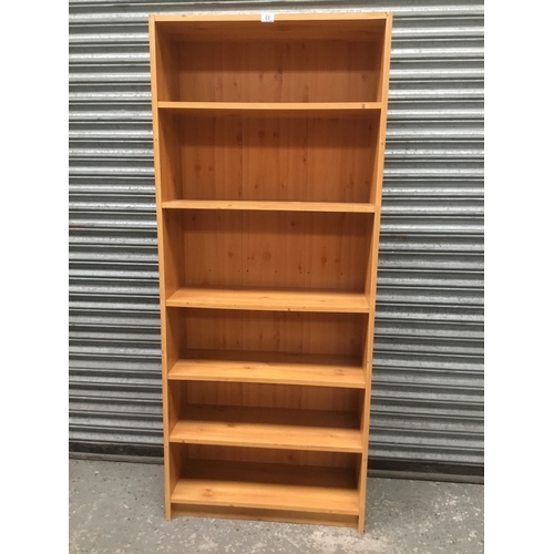 88 - Large modern pine bookcase 180cm x 76cm