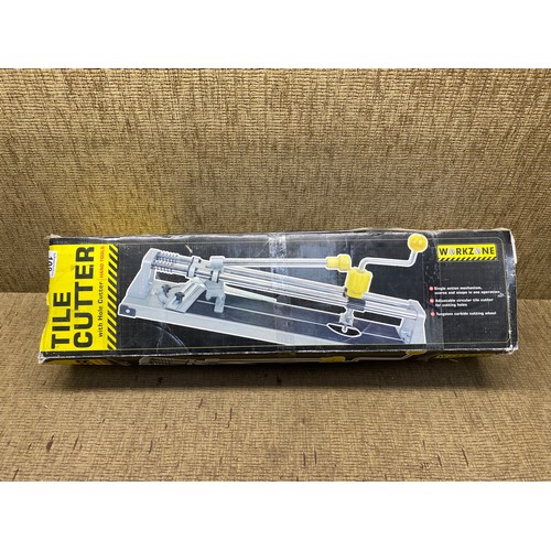 108 - workzone tile cutter with hole cutter hand tools.