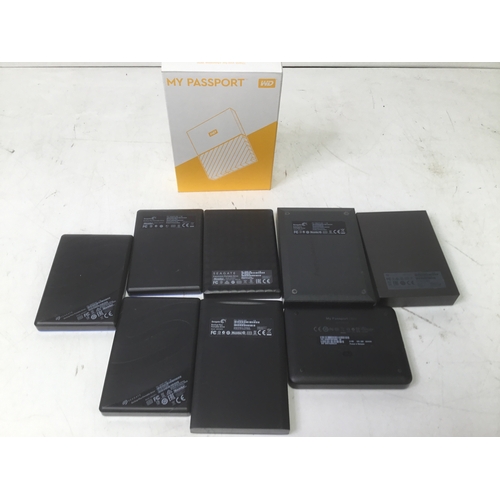 459 - A collection of external hard drives 1 to 4 TB