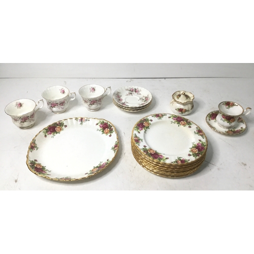 473 - Royal Albert part tea services including old country roses pattern