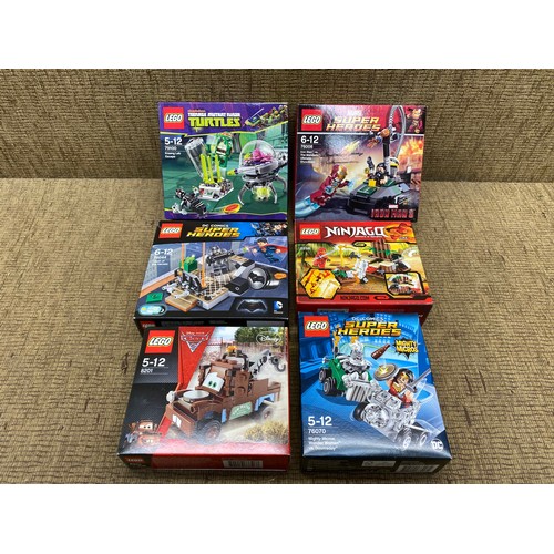 1120 - Collection of boxed LEGO sets including: TMNT, Superheroes and Disney Pixar.