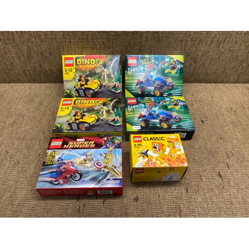 1154 - Collection of LEGO box sets including: Dino, Marvel and Alien Conquest.