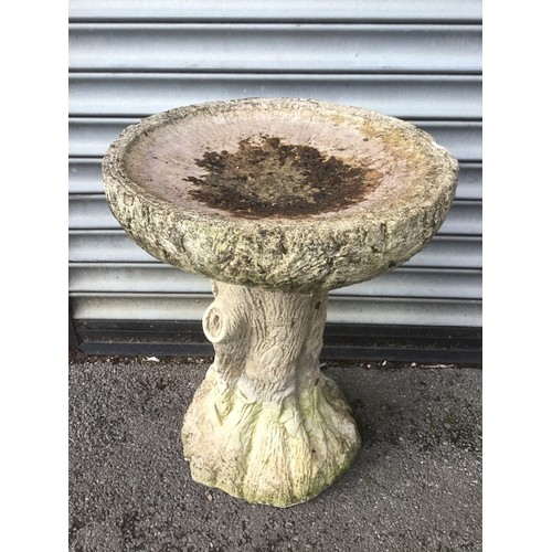 348 - Concrete bird bath 57cm high