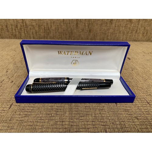 417 - Boxed Waterman fountain pen plus another with a 14k nib