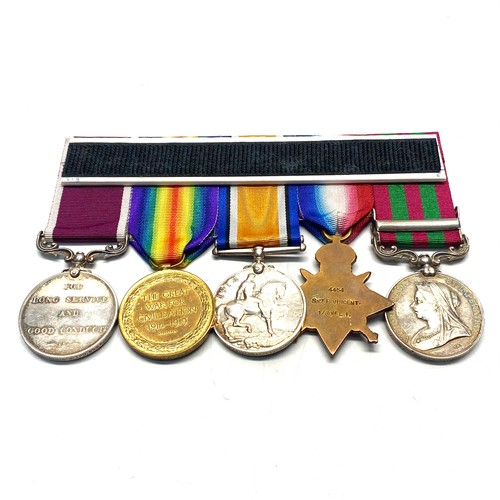 919 - Medals awarded to: 4454 A W O CL2 Pte/Sgt F Vincent 1st Battalion Somerset Light Infantry. Including... 