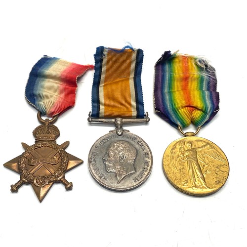 926 - WW1 Medals awarded to 15567 Pte J J Grey Somerset Light Infantry—1914-1915 Star, British War Medal, ... 