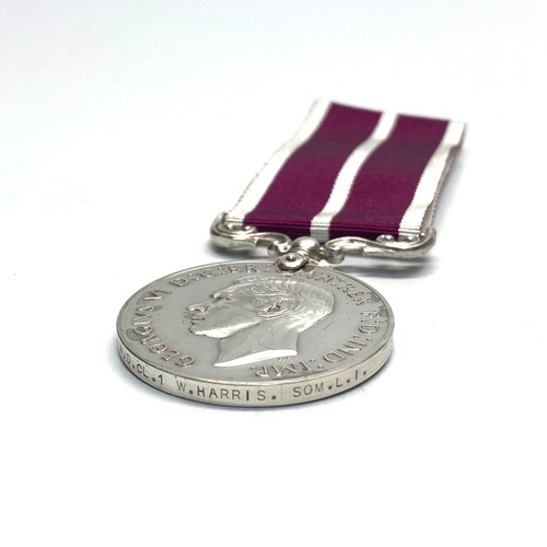 946 - Meritorious Service Medal George VI awarded to 1570 W01 W Harris Somerset Light Infantry. awarded 21... 