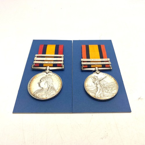 953 - Queens South Africa Medals awarded to PTE W.Dutton 2521 with Relief of Lady Smith, Tugela heights an... 