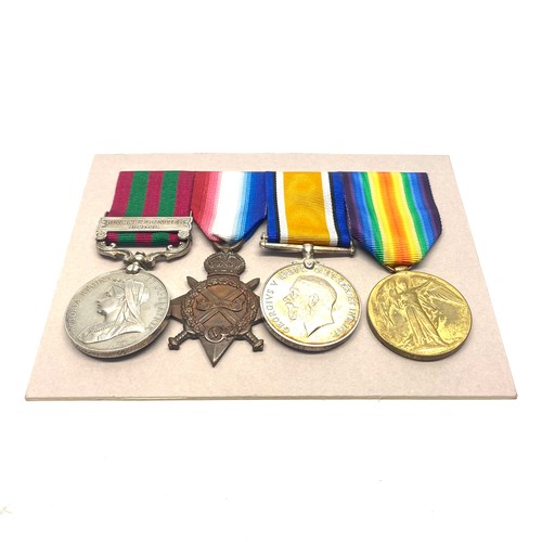 961 - Four medals awarded to 10079 Pte/Sjt Salmon. The India General Service Medal 1895, with Punjab Front... 