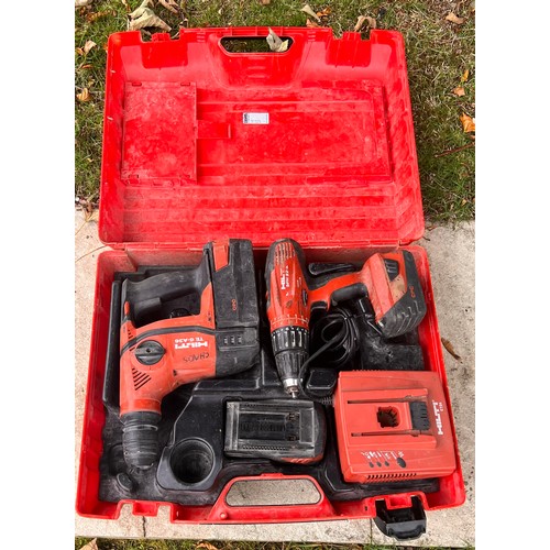 1A - LATE ENTRY: Hilti drill set, TE 6-A36 SDS Drill, SFH 22A Drill, C7/24 Charger both drills are runnin... 