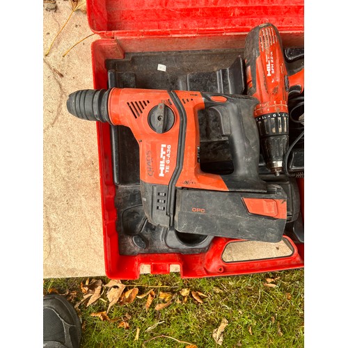 1A - LATE ENTRY: Hilti drill set, TE 6-A36 SDS Drill, SFH 22A Drill, C7/24 Charger both drills are runnin... 