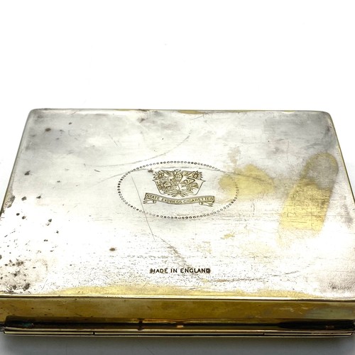 621 - Silver plate cigarette box for State Express Cigarettes