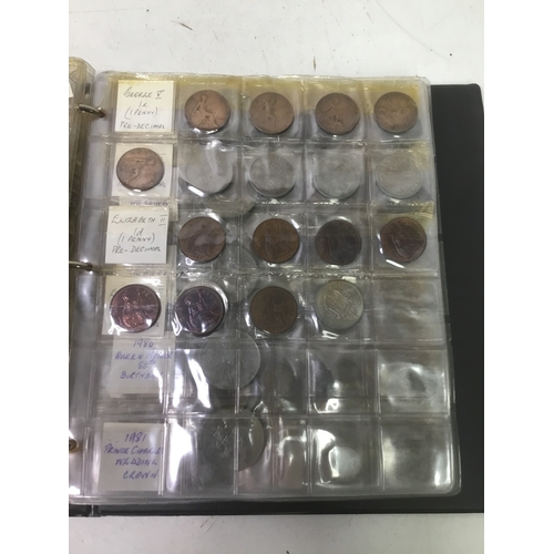855 - A folder of world coins including UK, Belgium, Italy and others see all pictures