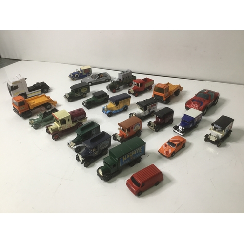 665 - A collection of die cast cars including Matchbox, Lledo and Days Gone