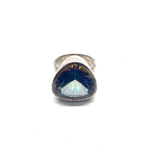 763 - Sterling silver Chameleon mystic Quartz ring