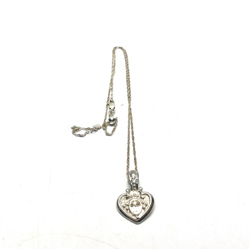 770 - Silver heart pendant and chain