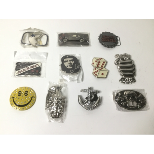 447 - A collection of mainly retail packaged belt buckles