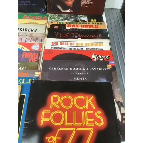 157 - A collection of vinyl LP records including Johnny Cash, Cliff Richard and Classical Gold