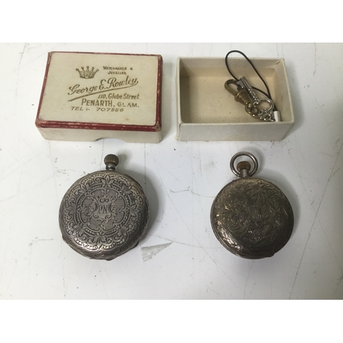 894 - Two silver 925 and 935 ladies pockets watches