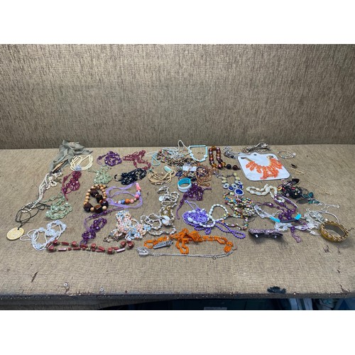 488 - Over 2kg of vintage costume jewellery necklaces and other jewellery