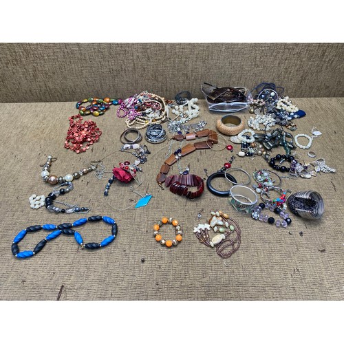 501 - Large amount of vintage costume jewellery And some ladies sunglasses