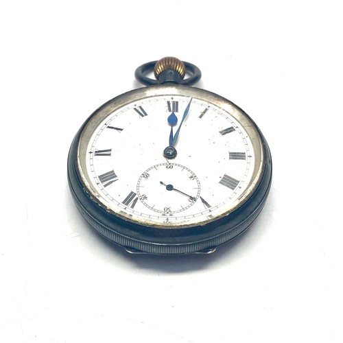 917 - Sterling silver pocket watch. (running intermittent)