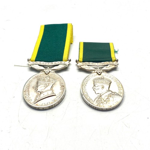 953 - Territorial force efficiency medals 2197063 PTE H Lee SOM.L.I (George VI version) and 5665216 Sjt H ... 